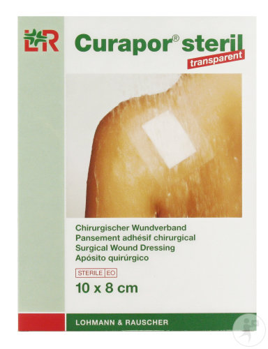 Lohmann & Rauscher Curapor Stérile Transparent Pansement Adhésif Chirurgical 10x8cm 5 Pièces (13100)