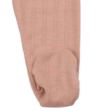 Joha Leggings m. Fuß - Wolle/Seide - Pfirsich