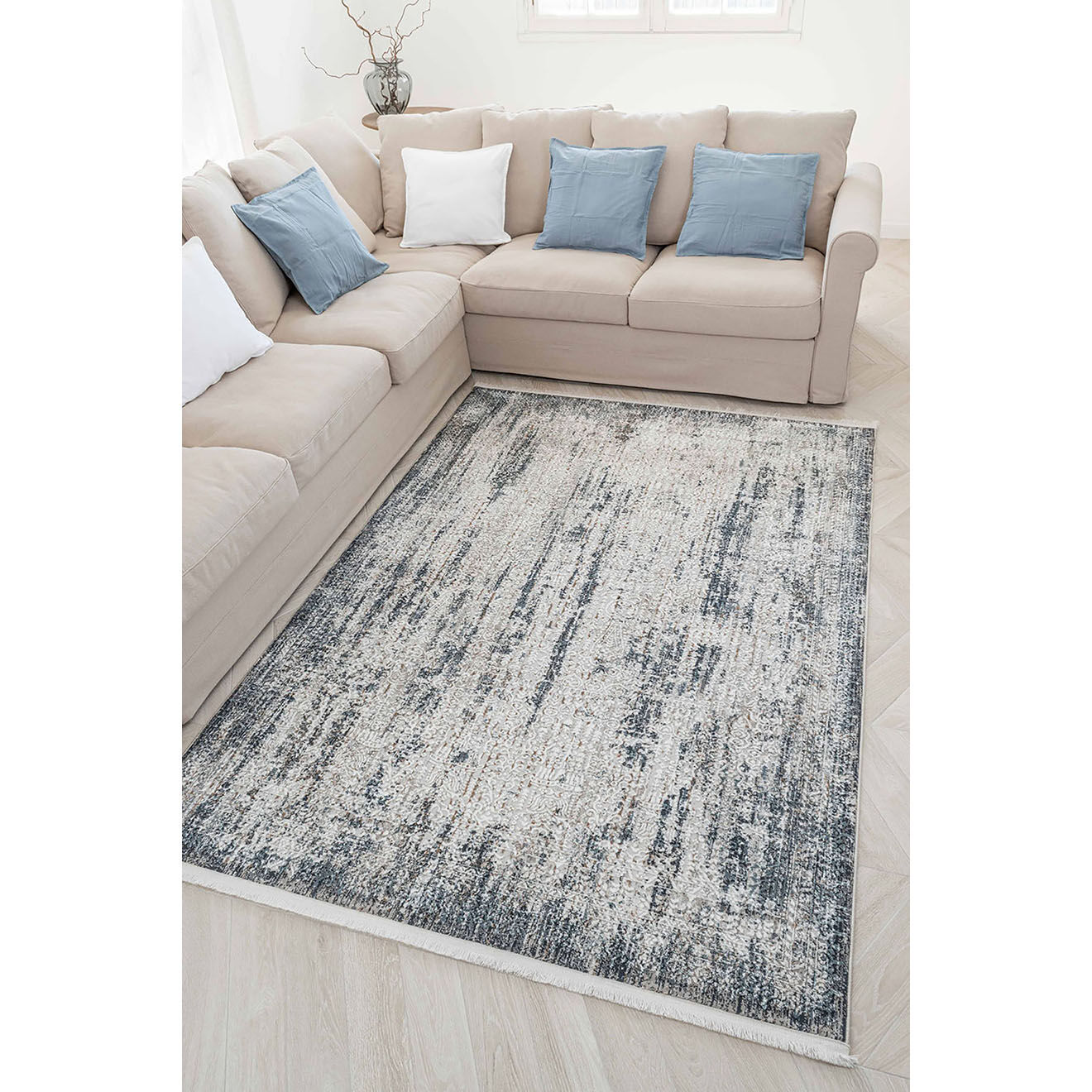 Nazar Rugs Tapis Kapadokya 160 bleu - 80x150 cm