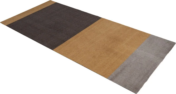 Tica Copenhagen Løber, 90x200 cm, stripes-horizon dijon/brun/sand Dijon/sand/brun