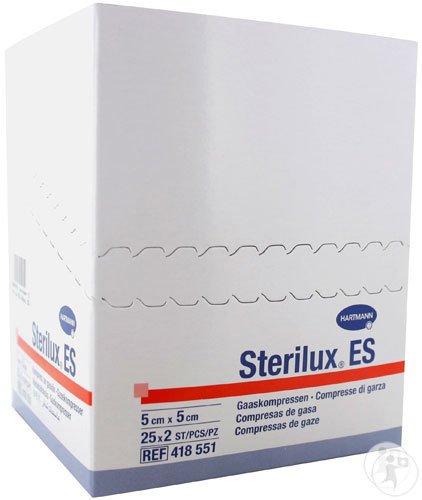 Hartmann Sterilux ES Compresse Stérile 8 Plis 5x5cm Pièces 25x2 (4185514)
