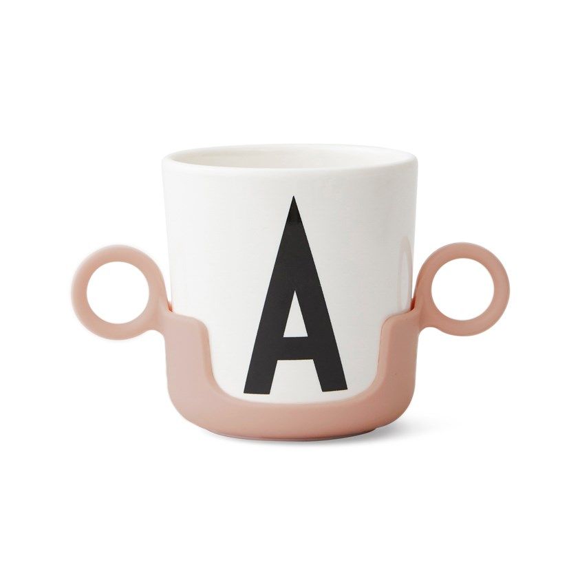 Support pour mug en mélamine rose nude Design Letters