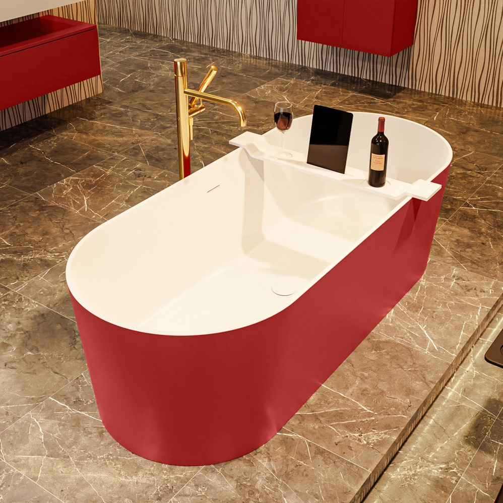 Mondiaz Noble vrijstaand bad 180x75cm kleur fire/talc