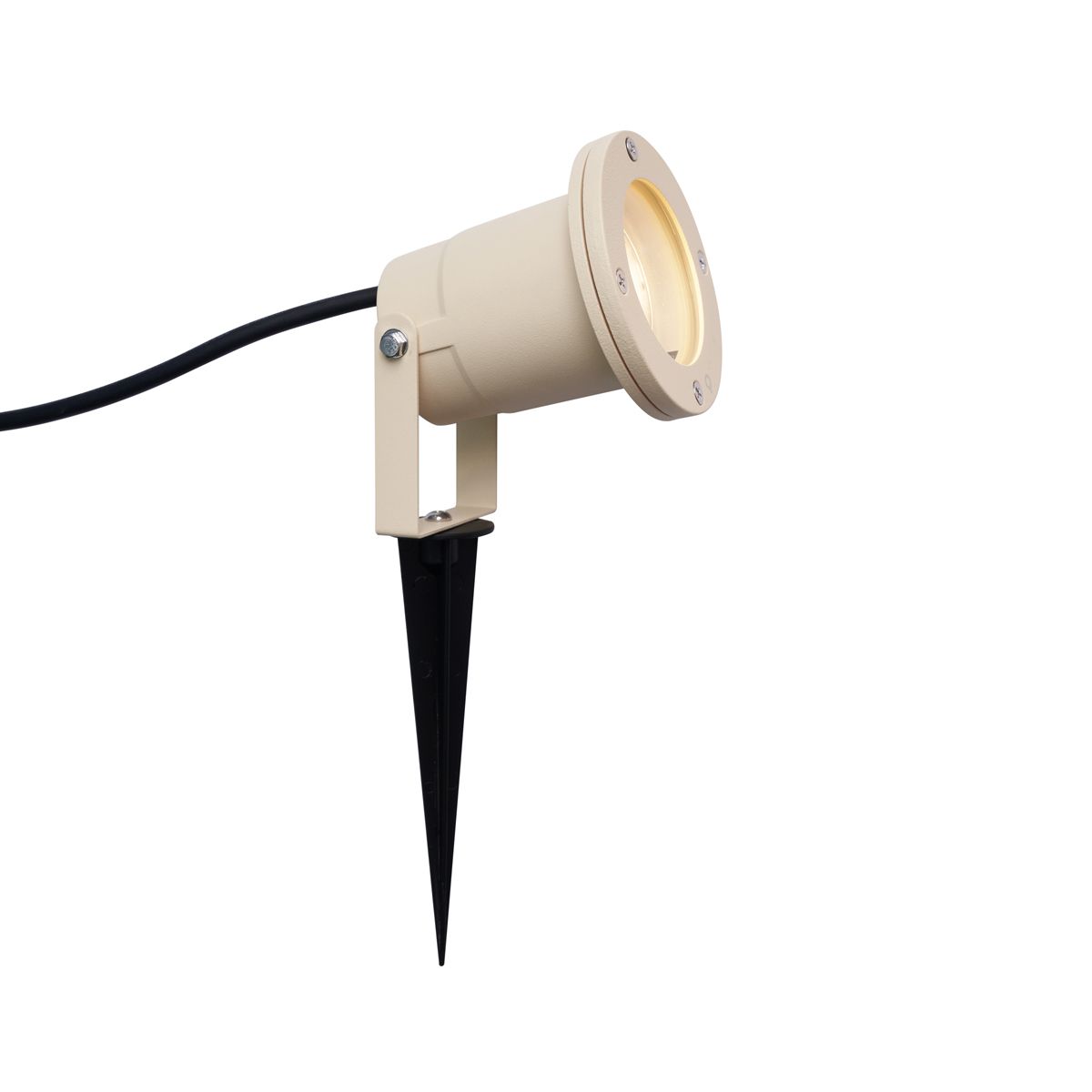 Prikspot beige GU10 50mm verstelbaar IP65 incl. snoer en stekker - Basic
