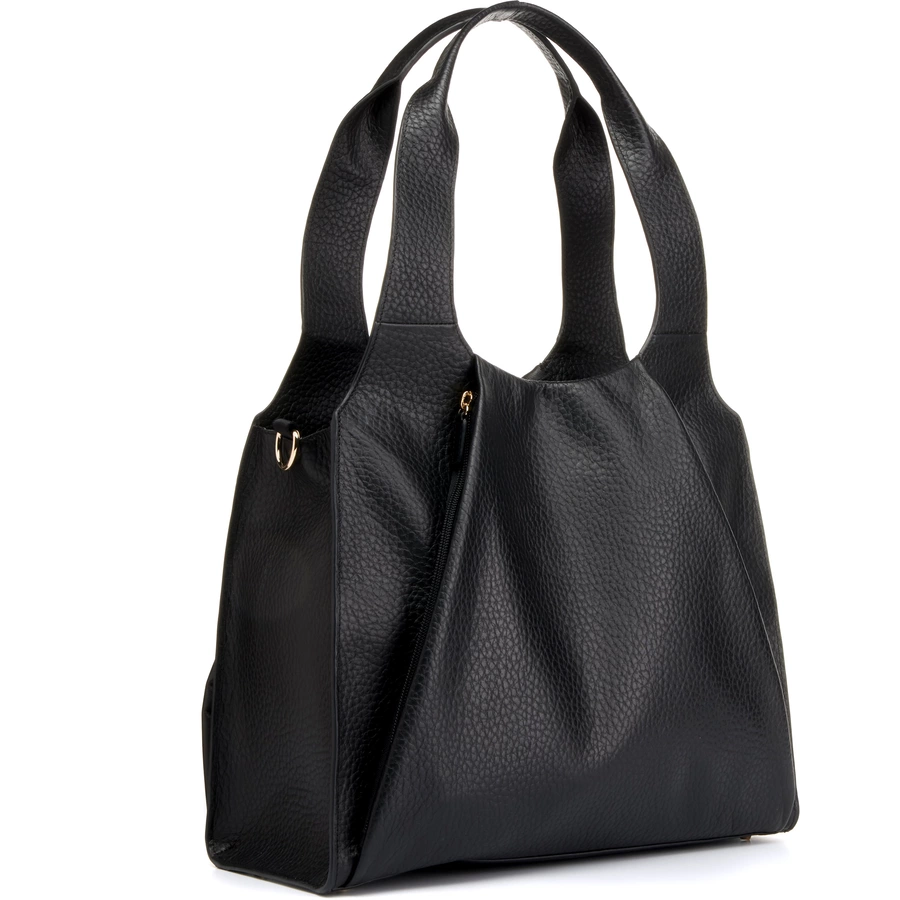 storksak Wickeltasche Kaia Leather Black