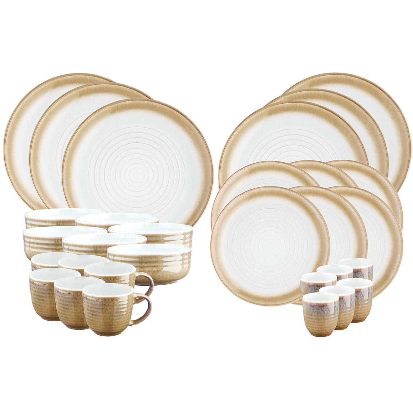 Bjorn Service Complet Cosmos beige/blanc nacré - 30 pièces