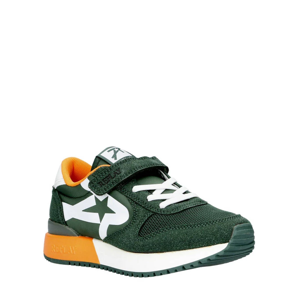 REPLAY Fiber jr boy 5sneakers groen/oranje