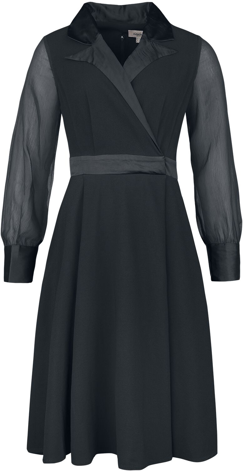 Polly - Robe Noire | Timeless London Robe mi-longue