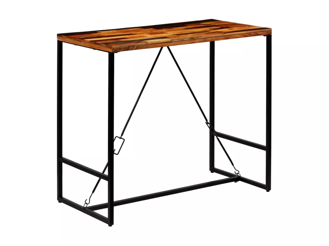 Table de bar Bois recyclé solide 120 x 60 x 106 cm