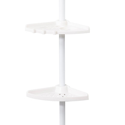 Etagère d'angle de douche extensible Gina blanche