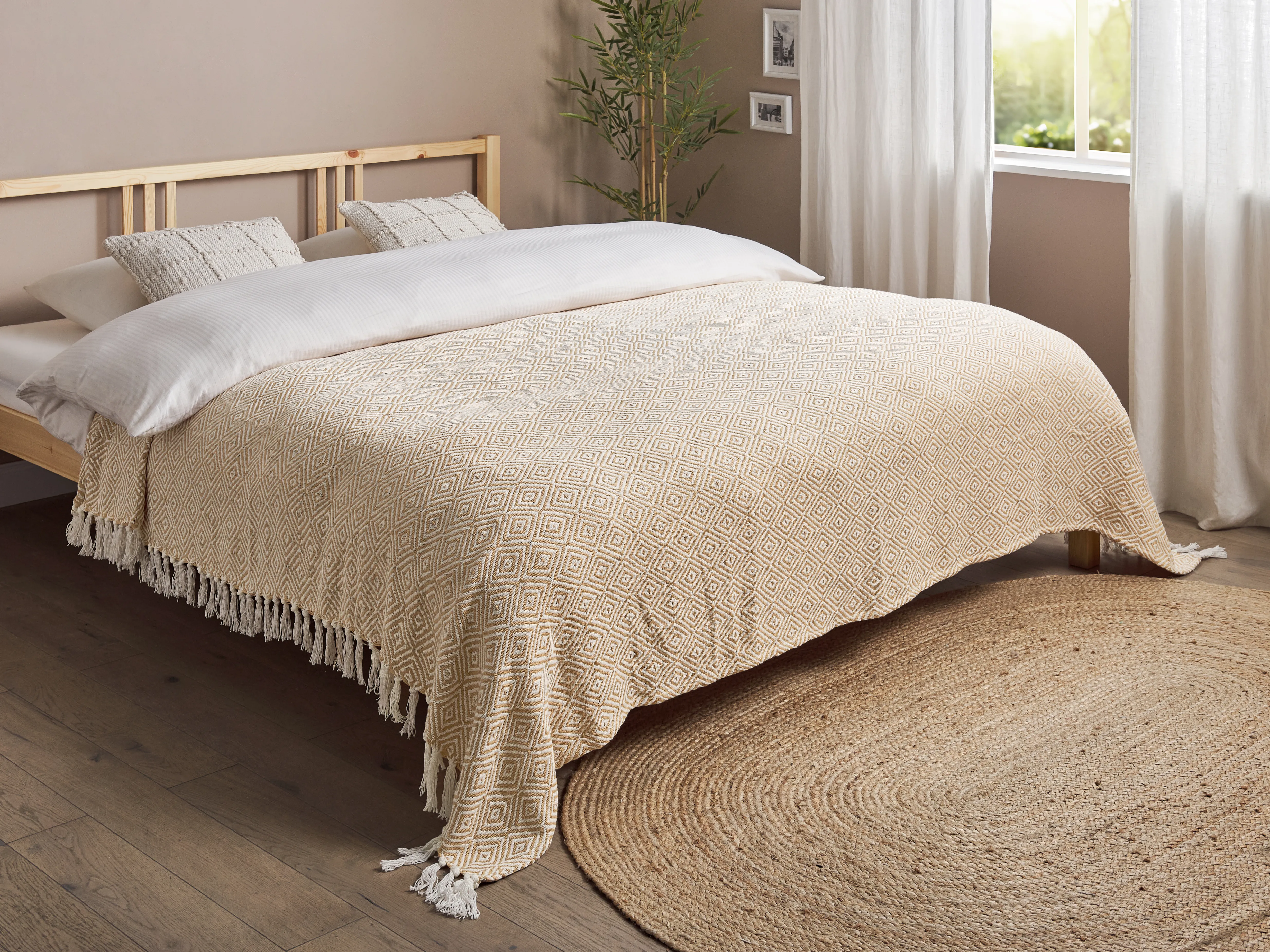 Sprei TOUTLI Katoen 200 x 220 cm Beige