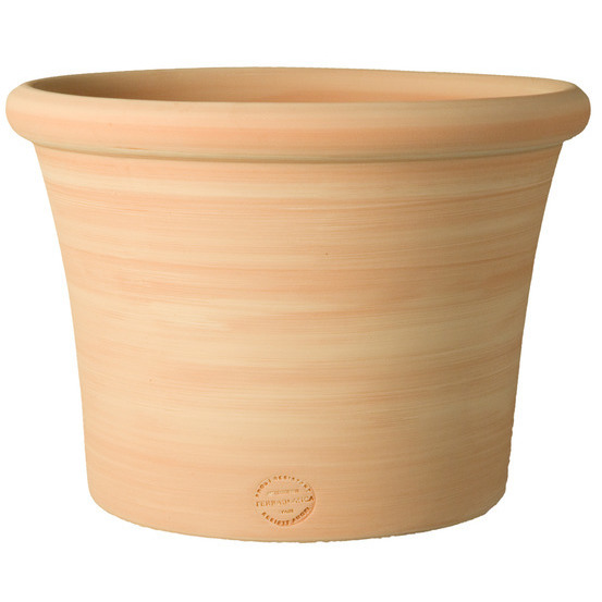 Pot Cocio Liso, en terre cuite claire Ø 30 x H. 22 cm