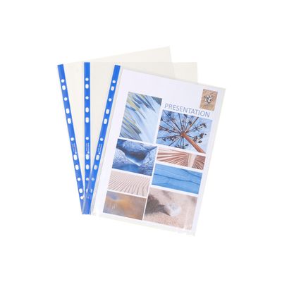 Exacompta Stop Doc - 100 Pochettes perforées ouverture en coin - A4 - lisse 6/100