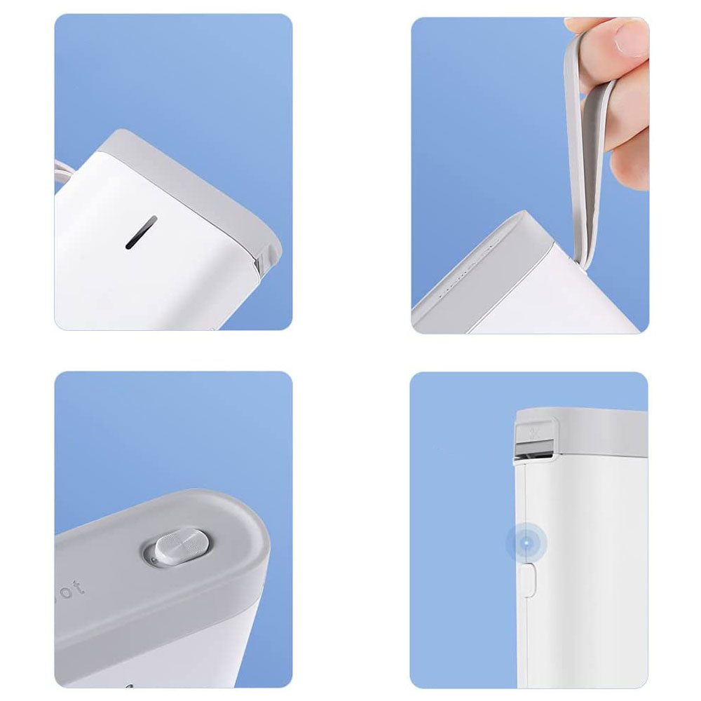 Mini Beschriftungsgerät Bluetooth Etiketten Drucker Maschine D11 Label Maker (iOS/Android) - Weiss