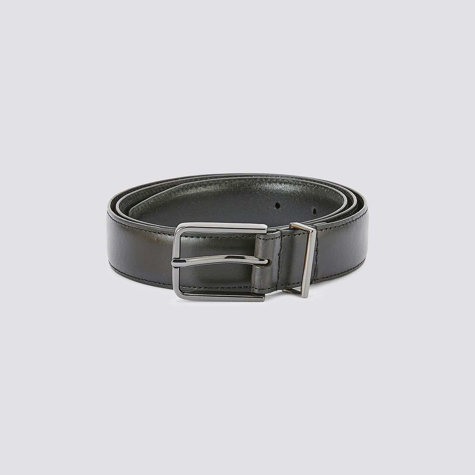 Ceinture à boucle en cuir Noir
