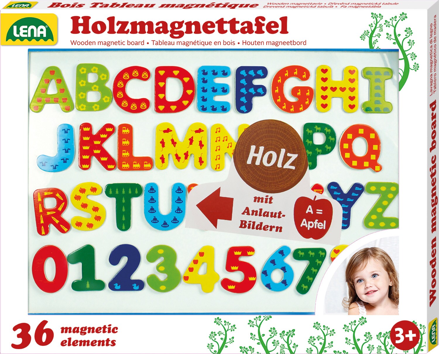 Holz Magnettafel, Schaukarton