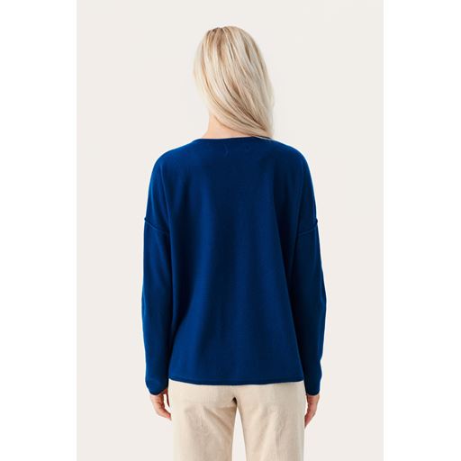 Part Two Iliane Striktrøje, Blue Opal, XL