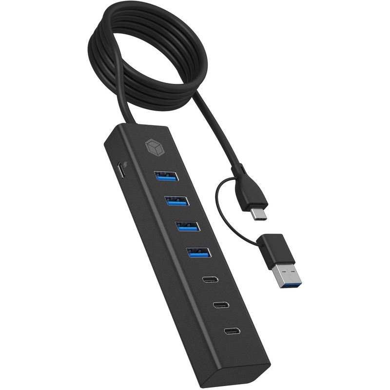 Icy Box USB-C Hub IB-HUB1737-C3, 3 x USB-C, 4 x USB-A