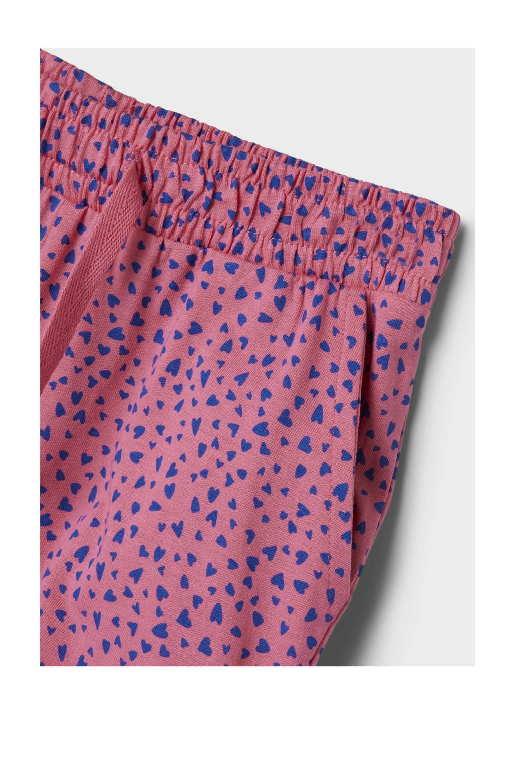 NAME IT casual short NKFVIGGA met all over print donkerroze/blauw