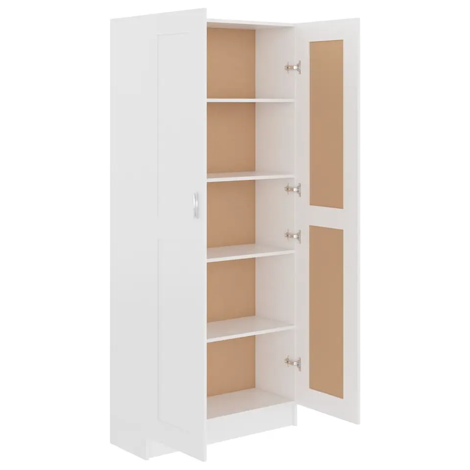 vidaXL - Boekenkast - Wit - Bewerkt hout