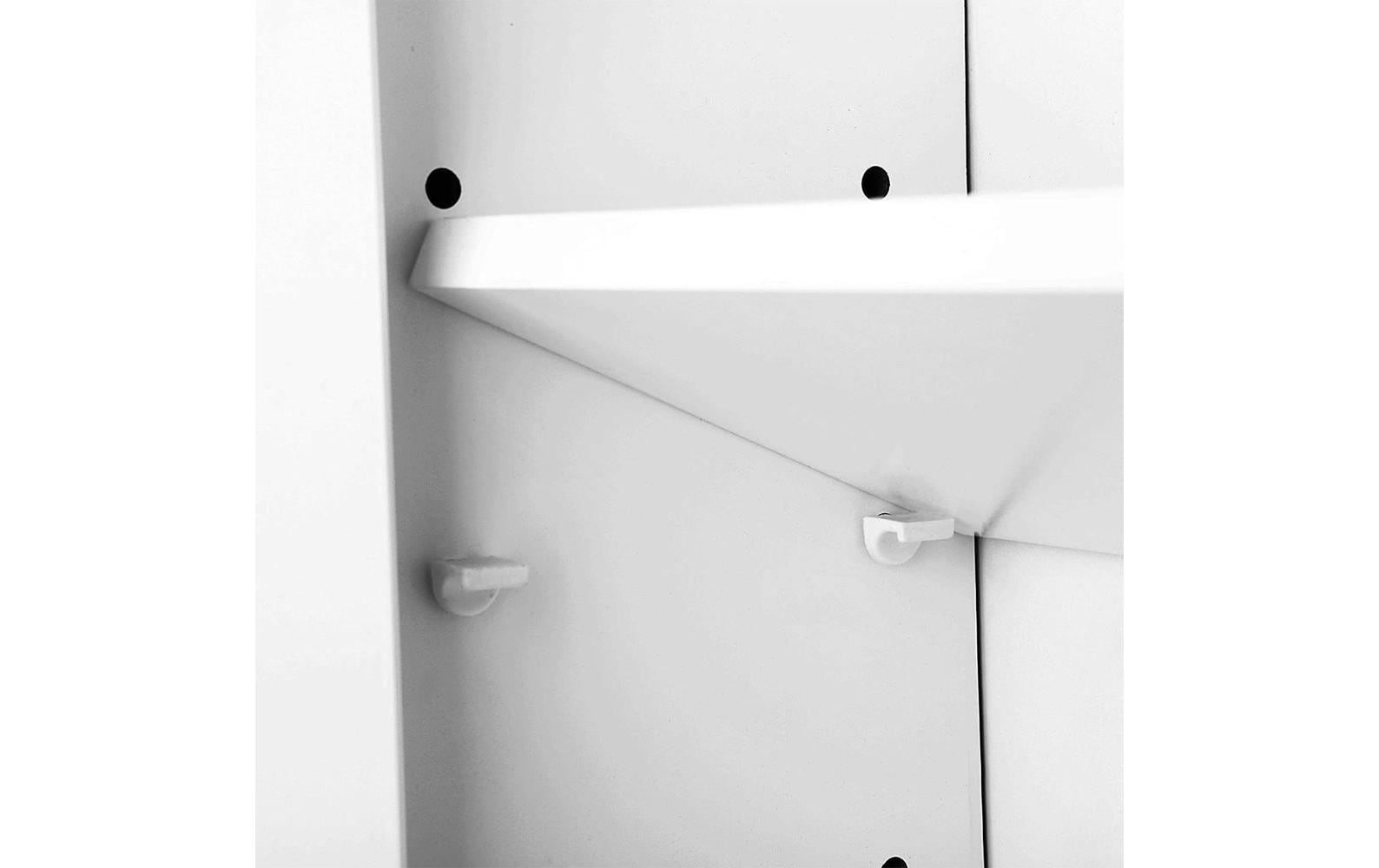 Badezimmerregal mit Spiegel 55 x 60 cm, WeissSpiegelschrank
