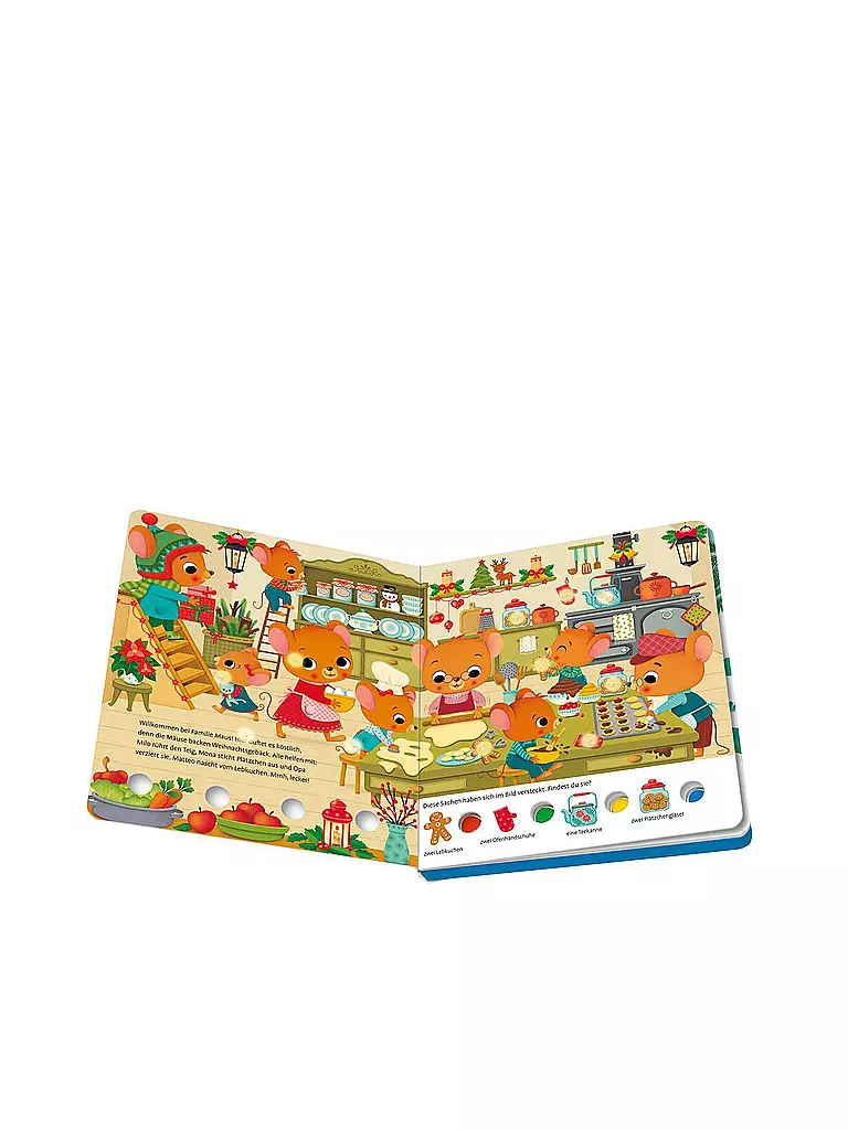 RAVENSBURGER Mein großes Licher-Wimmelbuch: Weihnachten keine Farbe