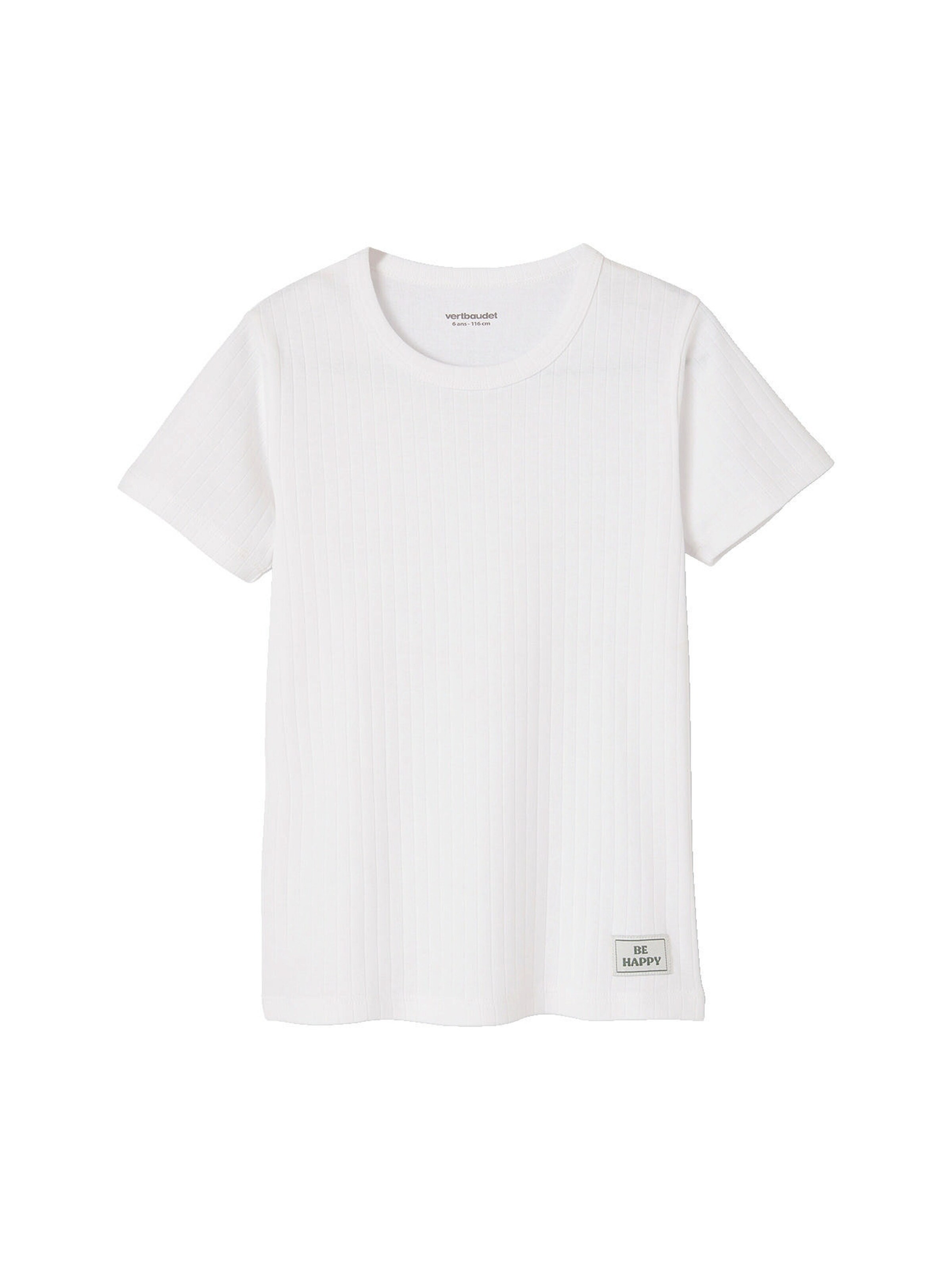 Vertbaudet 3er-Pack Jungen T-Shirts aus Ripp, Bären smaragdgrün