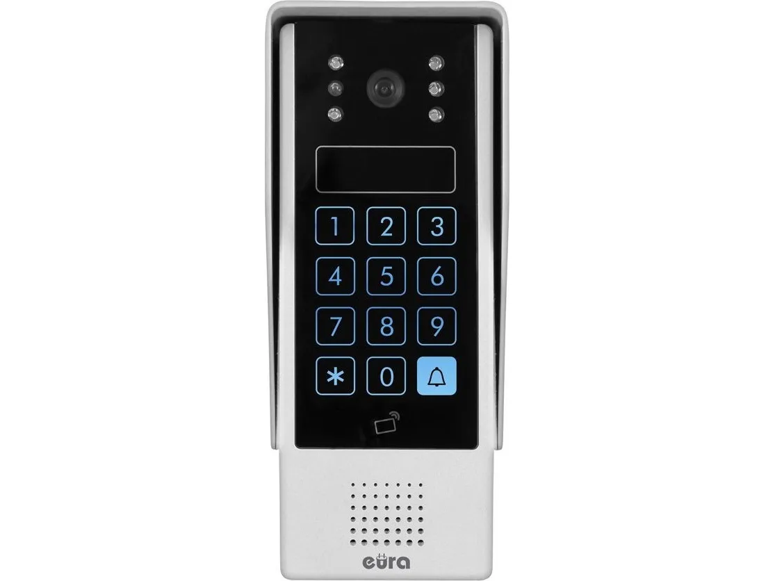 Eura VDP-90A3 DELTA  døråbningssystem, sort 7'', full hd, WiFi, 2 indgange, tastatur, nærhedslæser, ahd, tuya