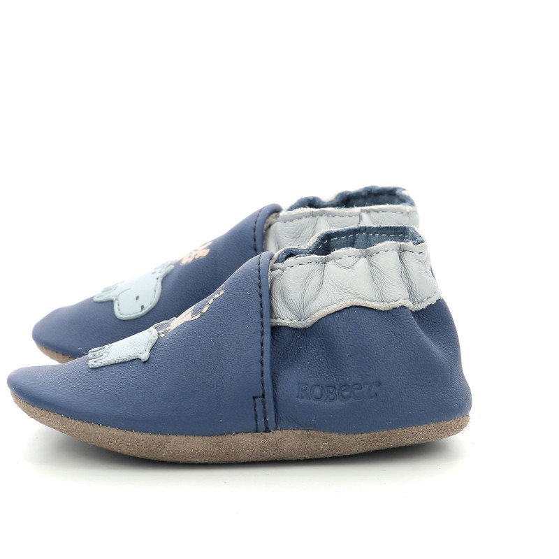 Robeez Robeez Chaussons Animal Pyramid Bleu Fonce