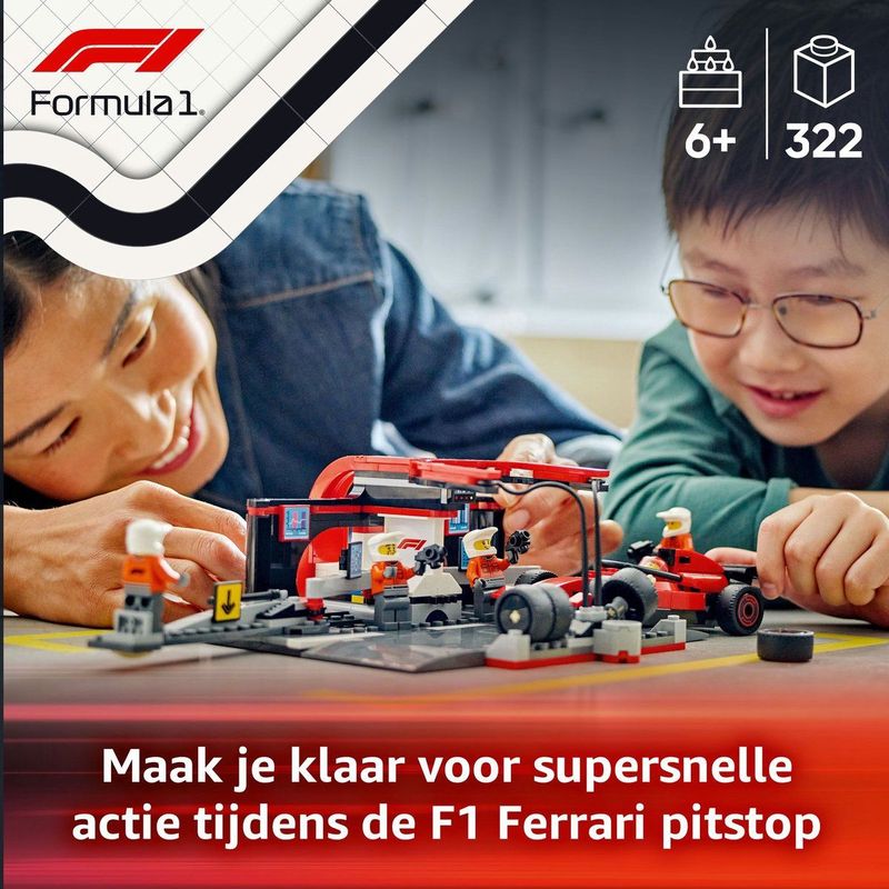 LEGO - City F1® Pitstop & Pitcrew - Bouwspel - Multikleur - Inclusief Ferrari-auto