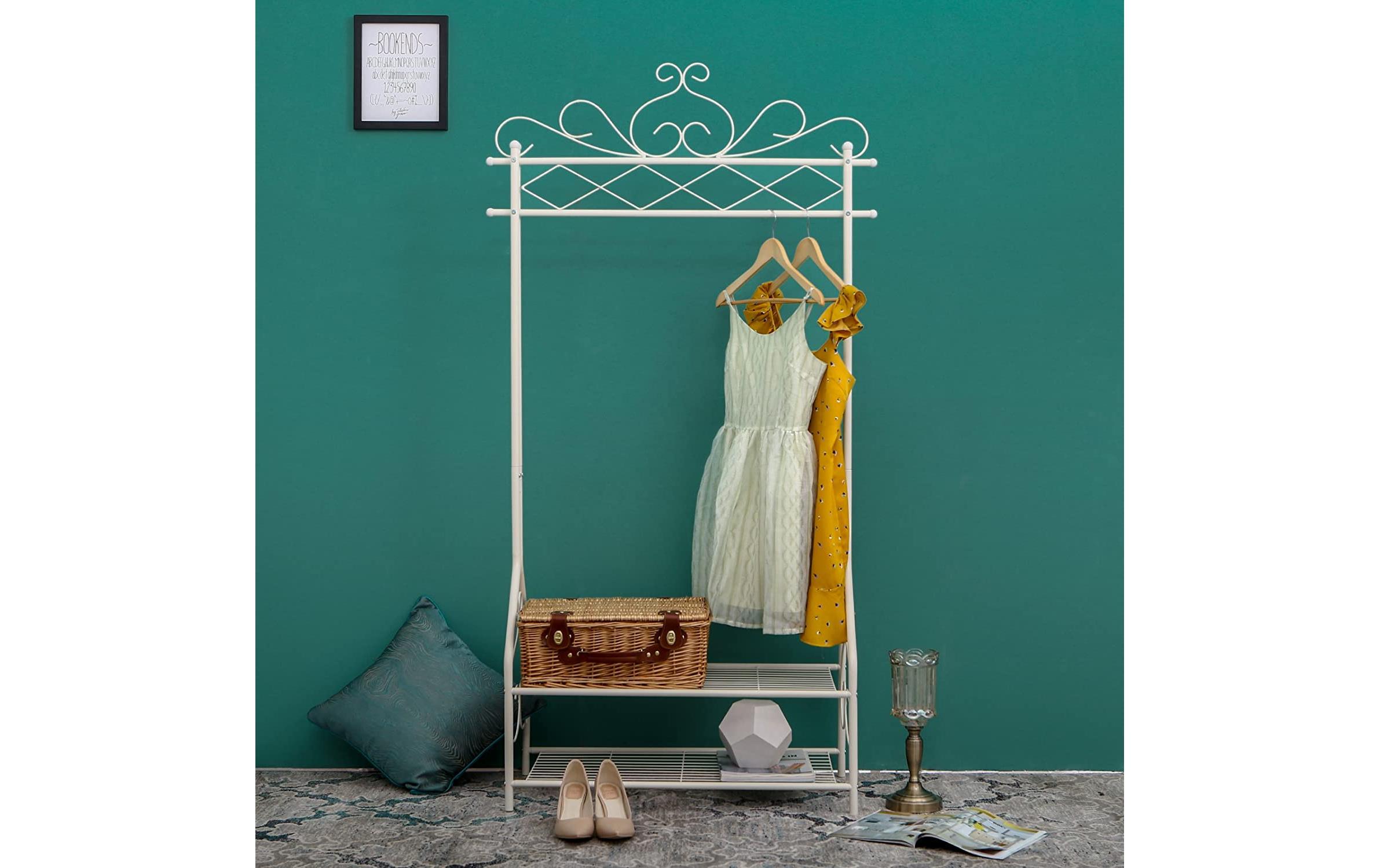 Garderobe mit Schuhablage 92 x 173 x 41 cm, BeigeKleiderständer