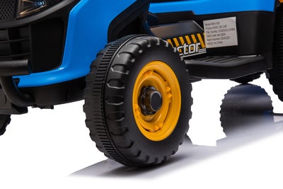 Alex's Garage Eltraktor med Tilhenger, Blå