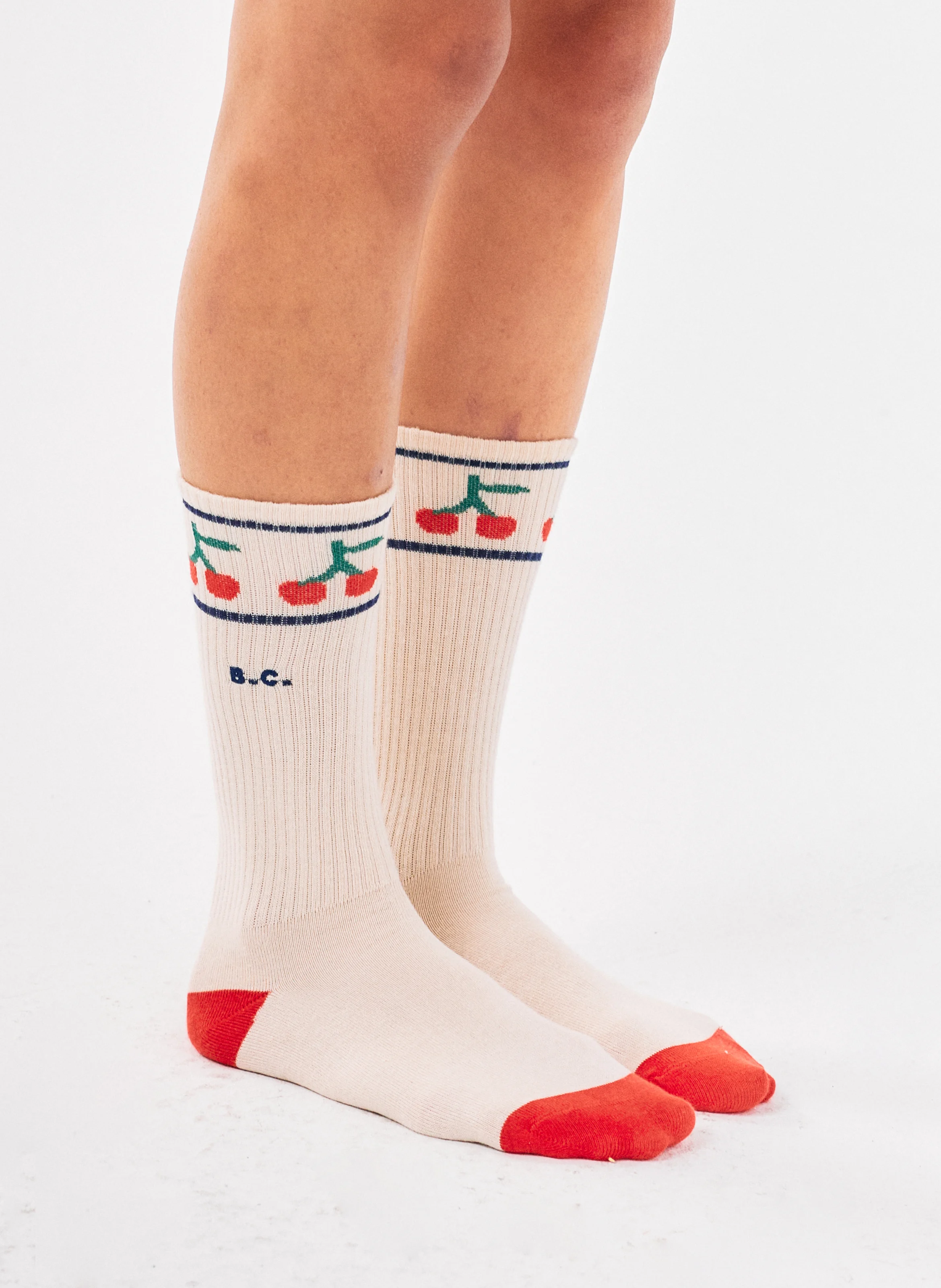 Chaussettes en coton mélangé imprimé | Blanc