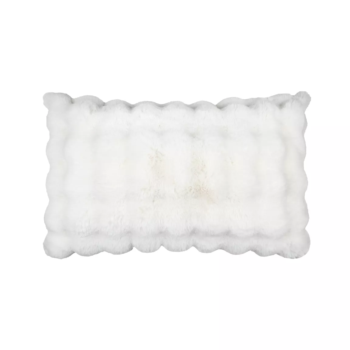 Coussin rectangulaire fausse fourrure (50 x 80 cm) Nebraska Ecru