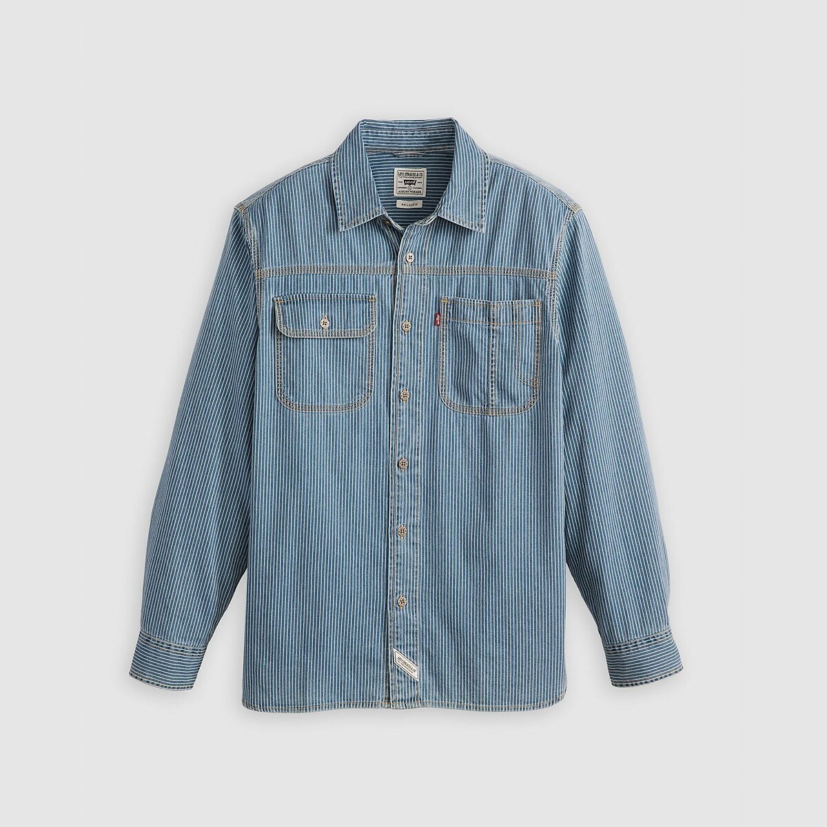 Camisa listrada de sarja LEVI'S, modelo Worker