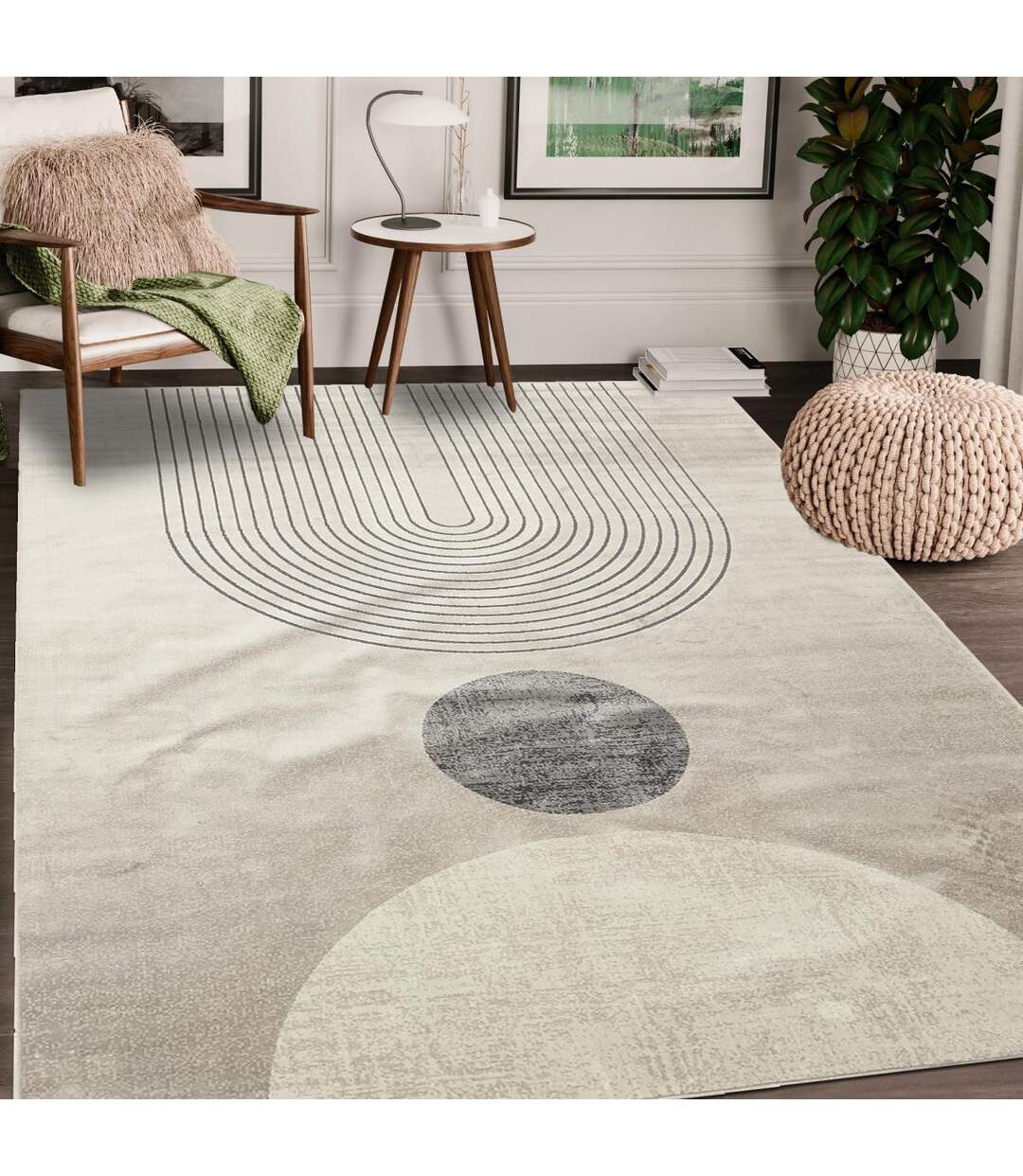 Tapis salon SONDA en viscose OEKO TEX Fait en Europe Lavable 30°