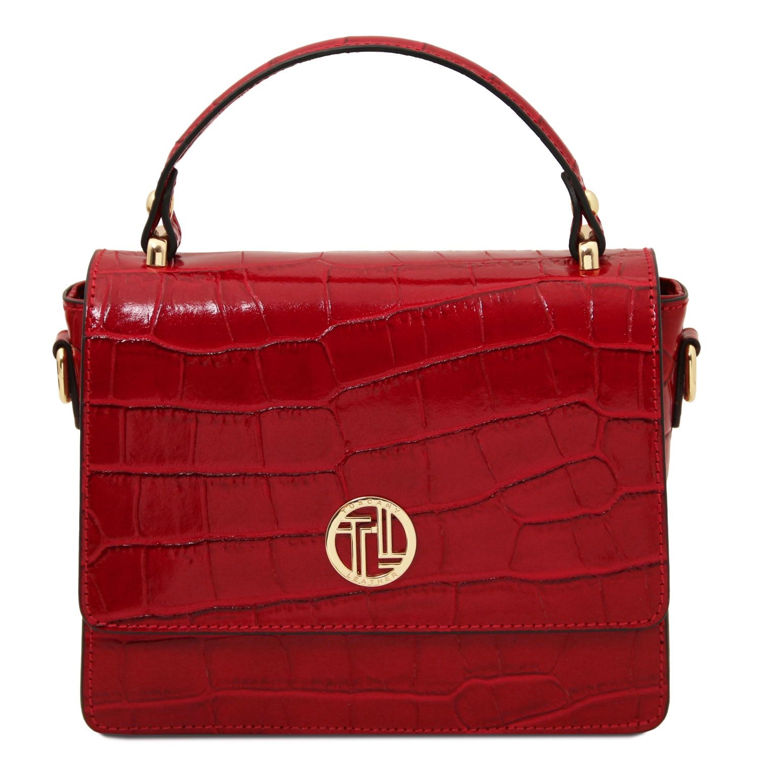 TL142503 – Croque – Croc print leren Handtas