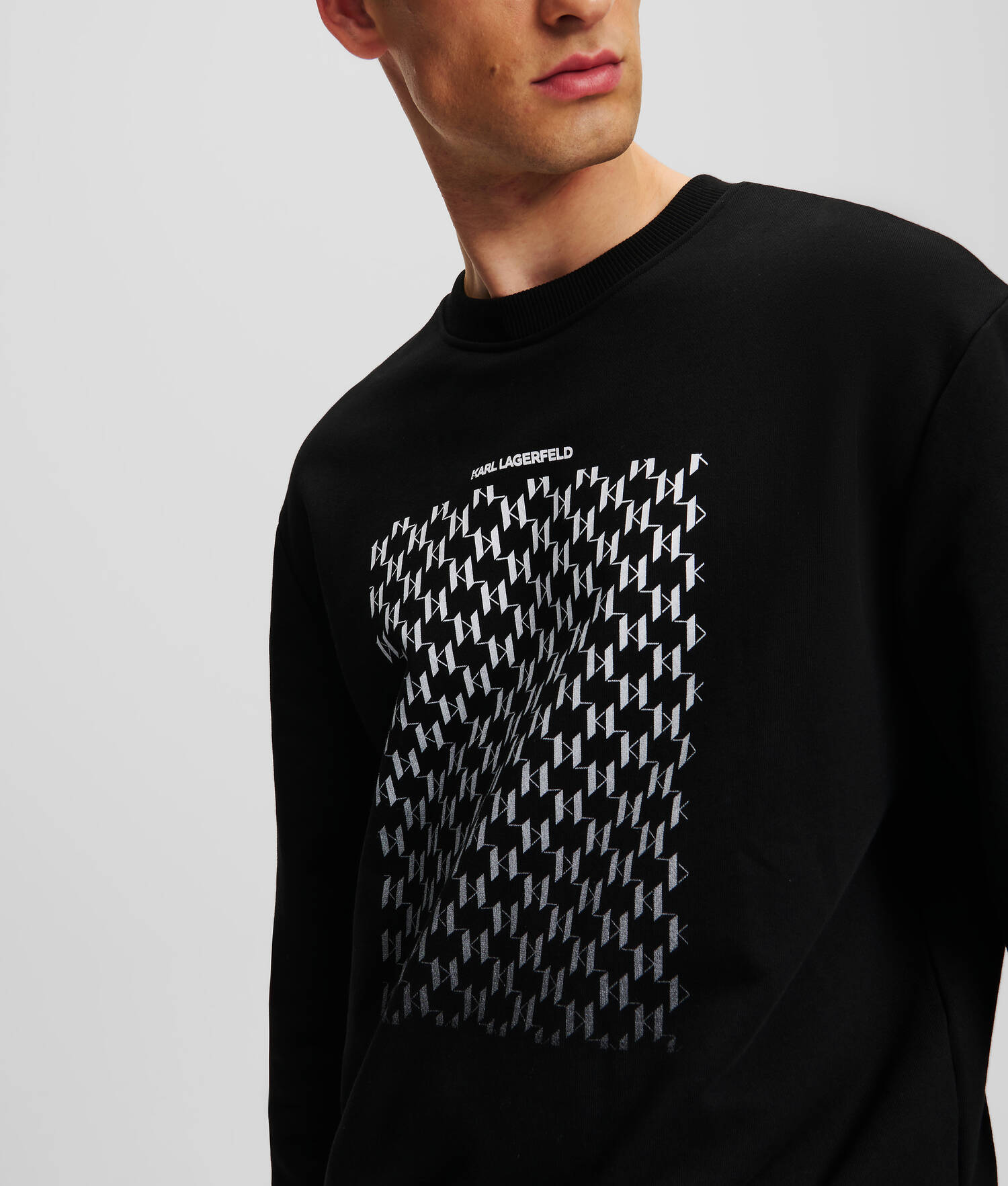 SWEAT-SHIRT EFFET DEGRADÉ KL MONOGRAM