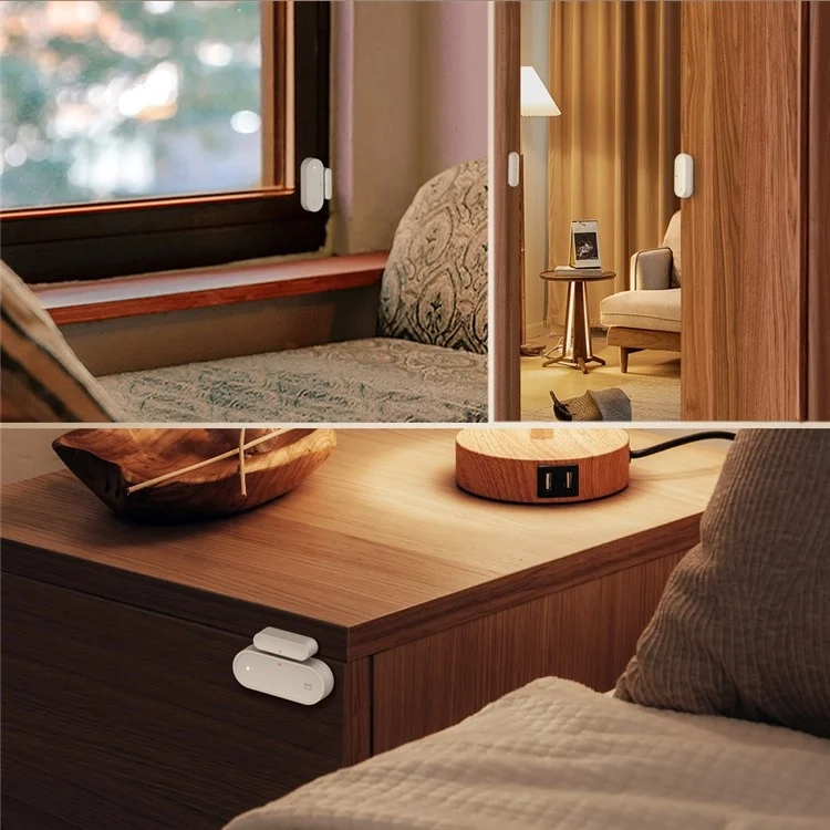 Magnetischer Smart Home Tür-/Fenster-Sensor / APP Benachrichtigung / Alarmgerät / Anti-Einbruch / Magnethaftung - Weiss