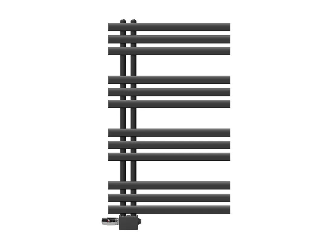 Radiateur sèche-serviettes anthracite raccordement universel 600 x 1000 mm
