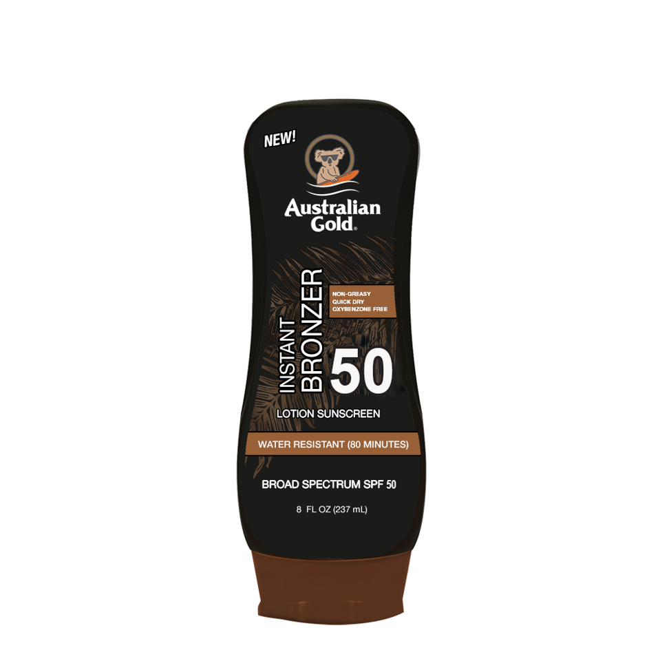 Australian Gold - Sunscreen Lotion w. Bronzer SPF 50 237 ml - Solcreme