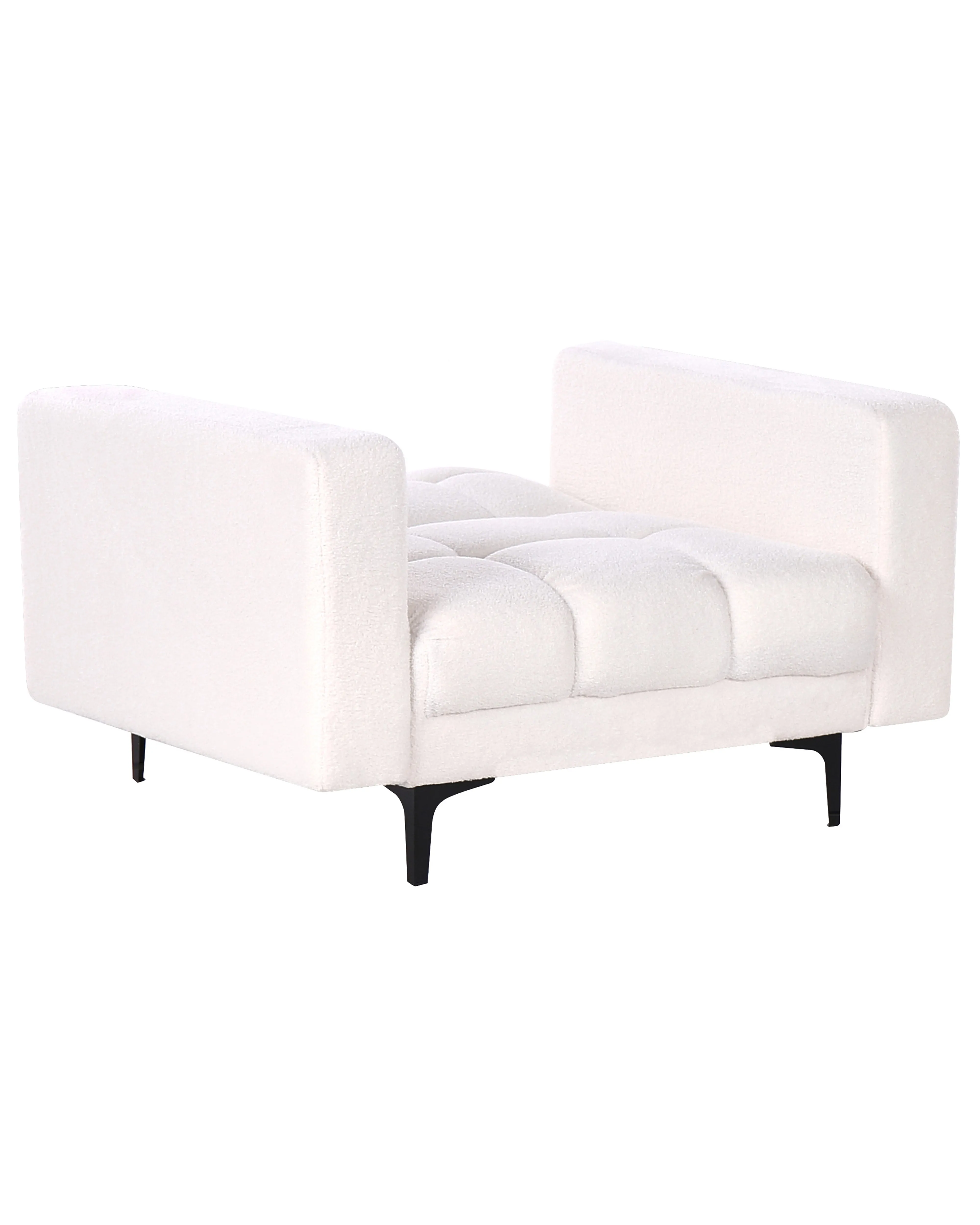 Fauteuil ALNES Bouclé Wit