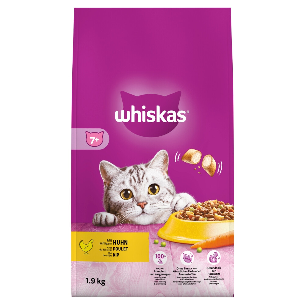 Whiskas 7+ Adult Katten Droogvoer Kip1,9 kg