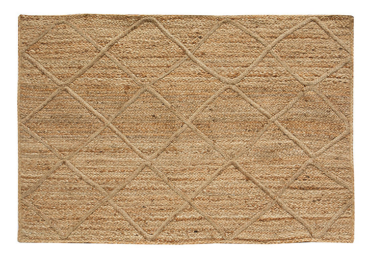 Tapis jute naturel losange Deco&Co L.230 x l.160 cm