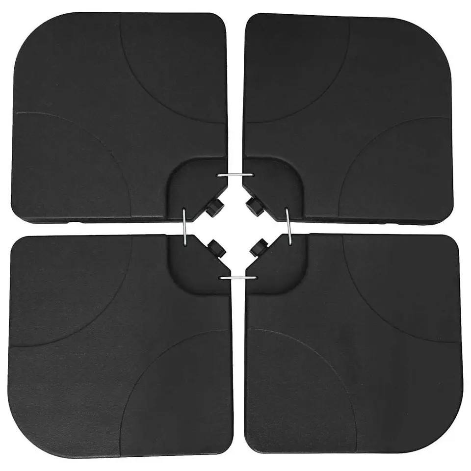 vidaXL - Parasolvoet - Zwart - Kunststof