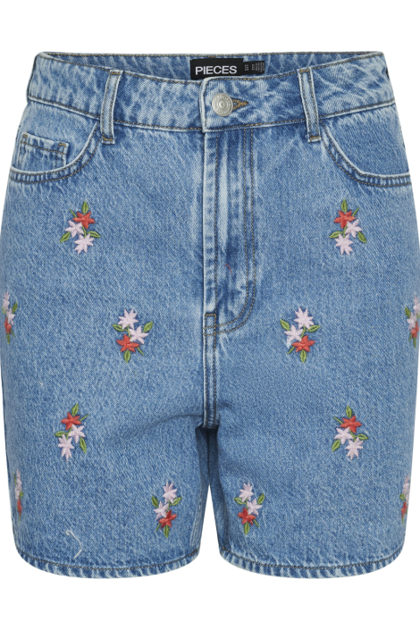 Pieces blauwe dames korte broek
