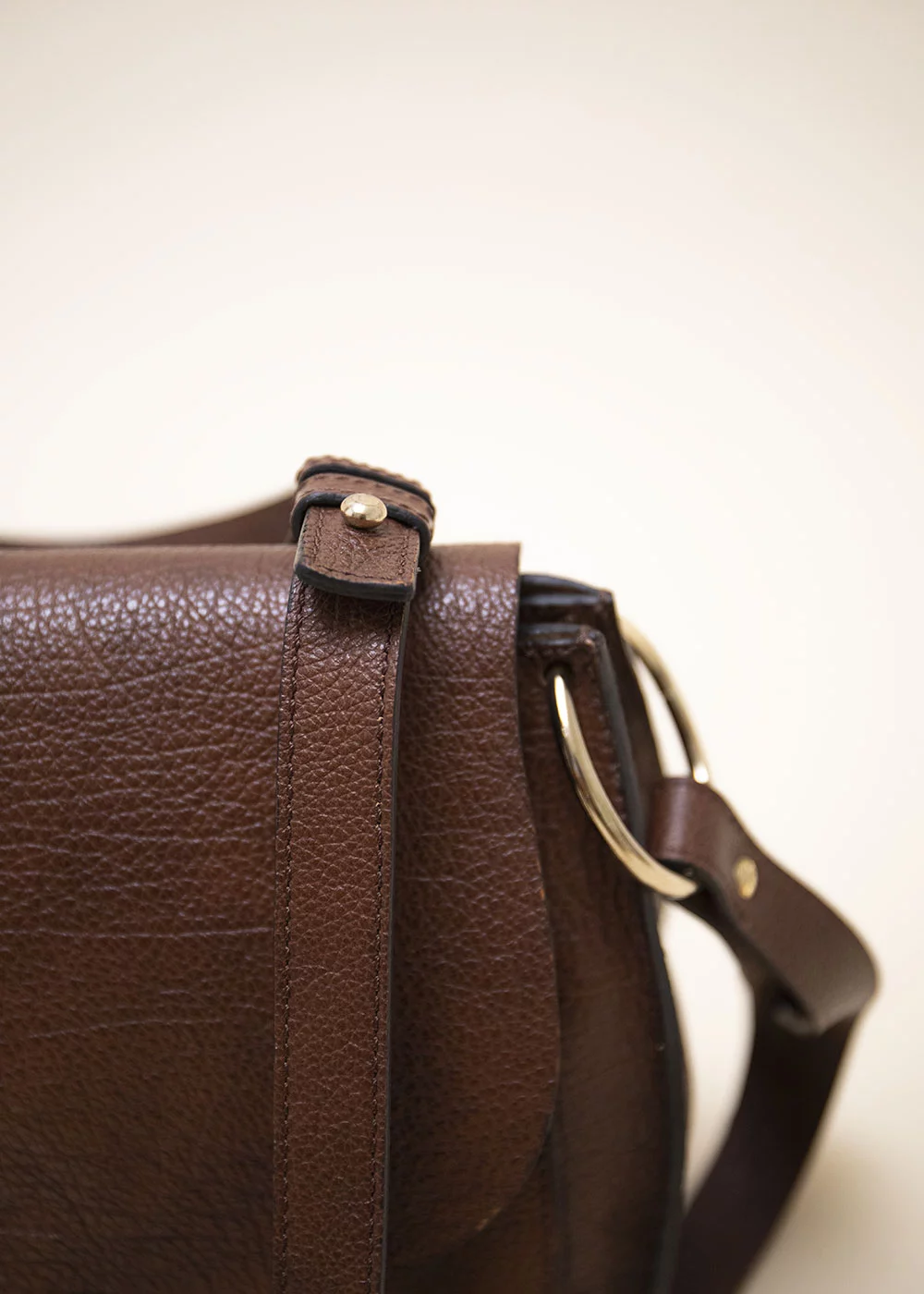 BESACE GABRIELA CUIR MARRON