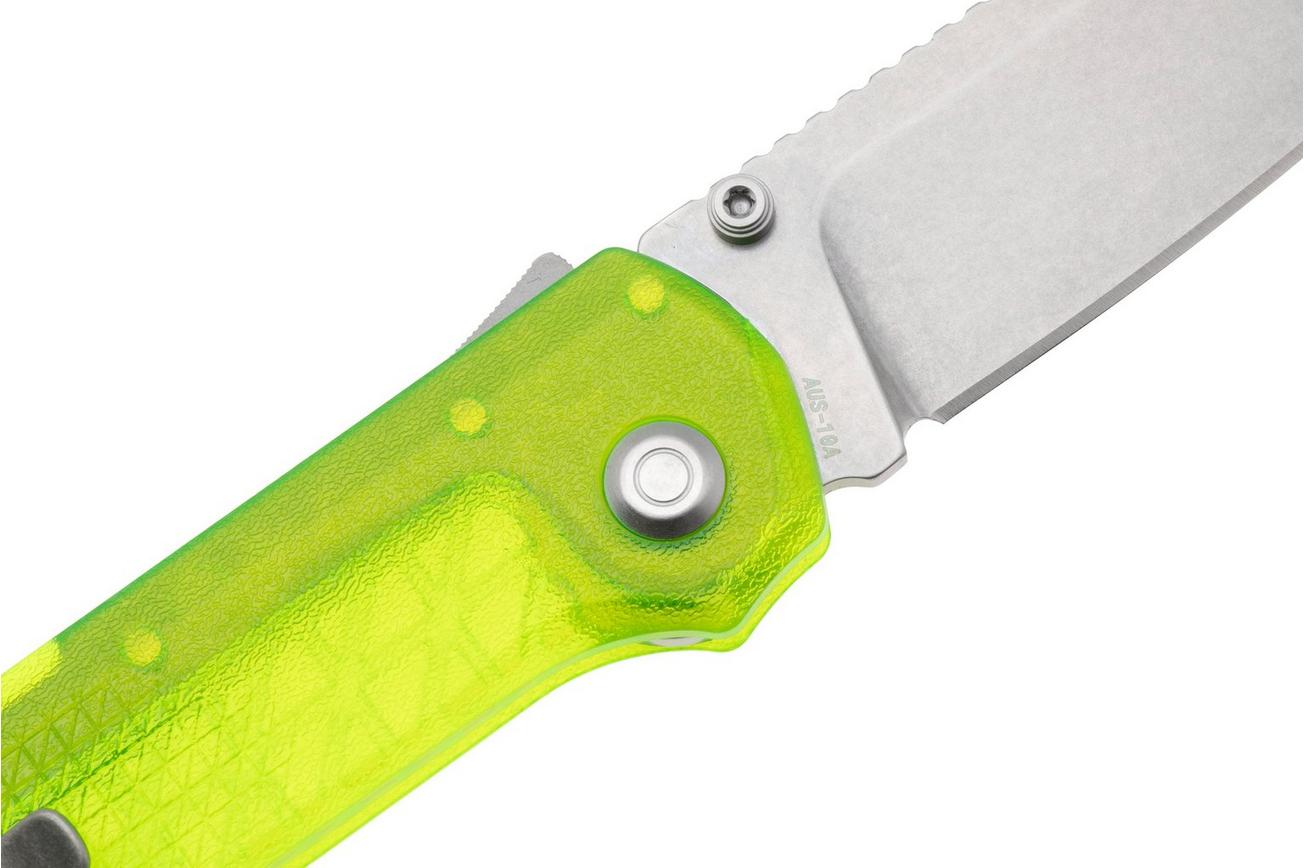 Flytanium Arcade Lite FLY-1395GS, Stonewashed AUS-10A, Green Polycarbonate, zakmes