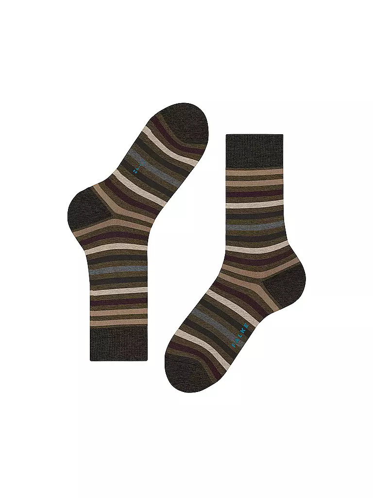 FALKE Socken TINTED STRIPE beech braun