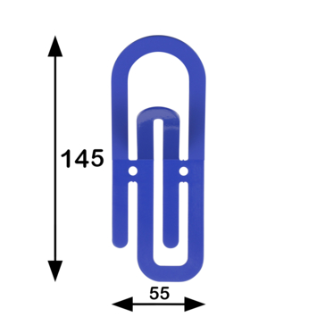 Jashaak enkel Paperclip blauw zamak